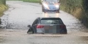 The A342 south of Devizes is currently impassable due to flash flooding