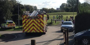 Air ambulance lands as Swindon field cordoned off for serious incident