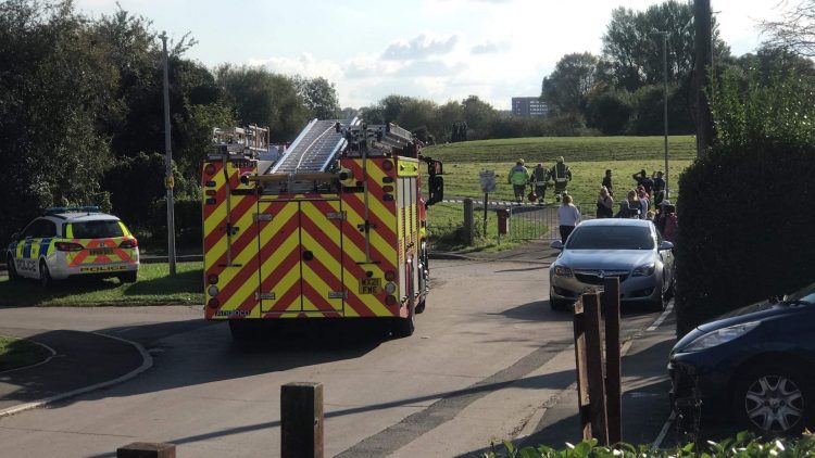 Air ambulance lands as Swindon field cordoned off for serious incident