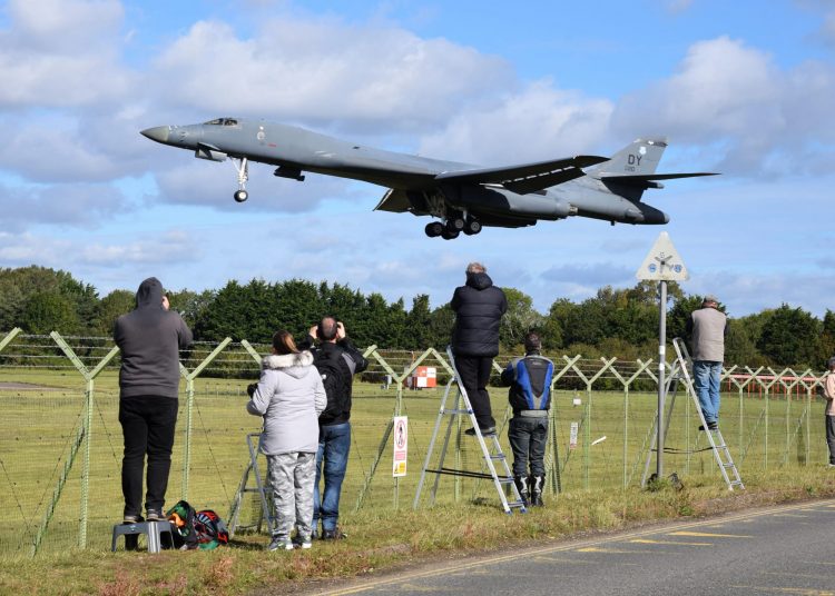 US Air Force B-1B Lancers arrive at RAF Fairford on Wiltshire-Gloucestershire border