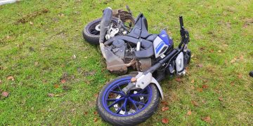 Two teenagers arrested after stinger used to stop motorbike as suspects fled
