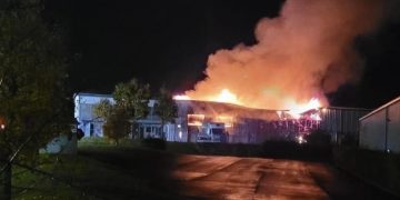 50 firefighters battle industrial unit blaze at Wiltshire business park