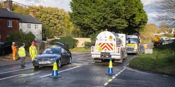 Burst water pipe may have caused serious crash on A4 as Wiltshire’s supply affected