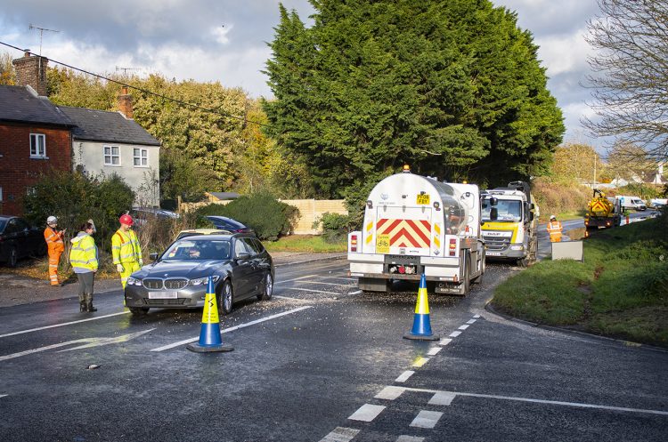 Burst water pipe may have caused serious crash on A4 as Wiltshire’s supply affected