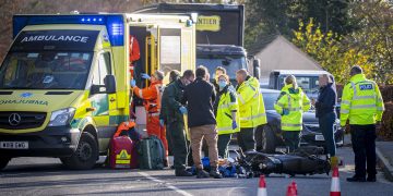 Motorcyclist rushed to hospital with serious injuries following A342 crash