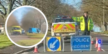 Man airlifted to hospital after van ploughs into tree outside Wiltshire barracks