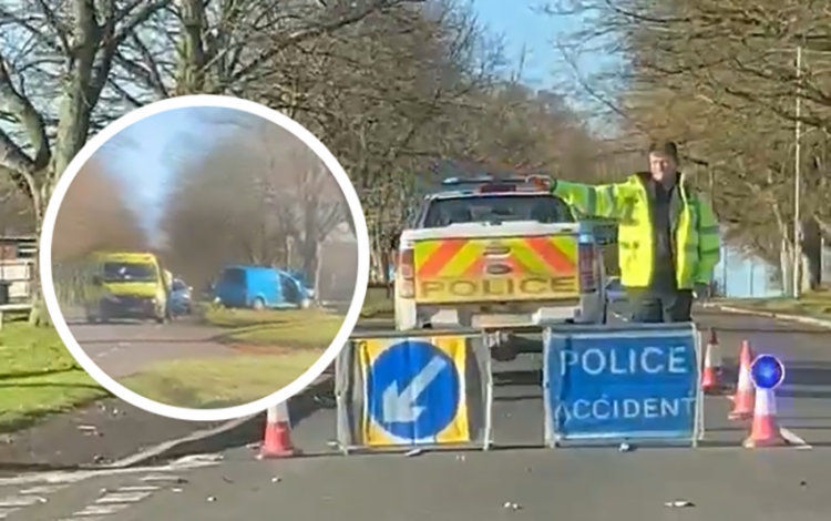 Man airlifted to hospital after van ploughs into tree outside Wiltshire barracks