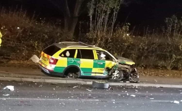 Arrests after crash involving Range Rover and ambulance car in Swindon