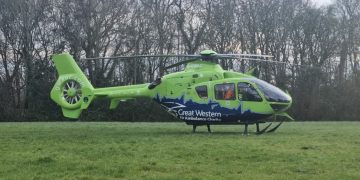 Great Western Air Ambulance lands as man collapses on North Swindon footpath