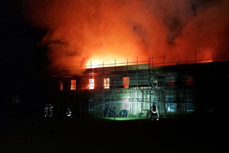 More than 75 firefighters battle major blaze at ten-bedroom manor house near Melksham