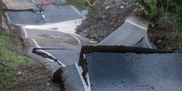 Wiltshire road ‘torn apart’ after ground slipped away may cost over £1m to fix