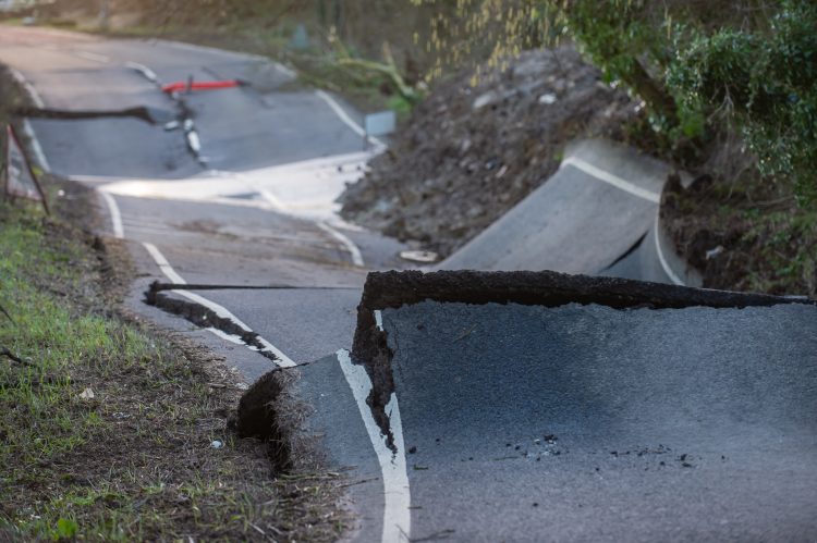 Wiltshire road ‘torn apart’ after ground slipped away may cost over £1m to fix