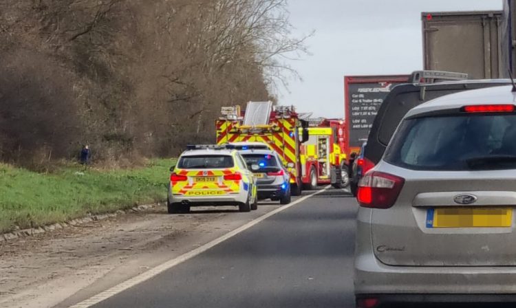 A419 closed northbound after 999 services race to multi-vehicle collision