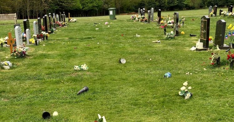 ‘Heartless’ vandals target up to 100 graves at Kingsdown Cemetery, council says