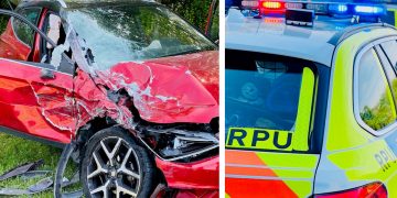 Car suffers significant damage as emergency services called to crash in Swindon
