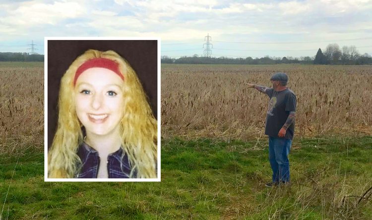 Becky Godden’s father discovers police back combing field where her bones were found
