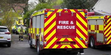 Firefighters’ four-hour operation to extract patient from house in Lyneham