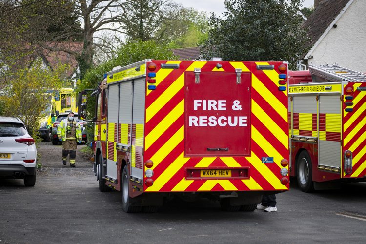 Firefighters’ four-hour operation to extract patient from house in Lyneham