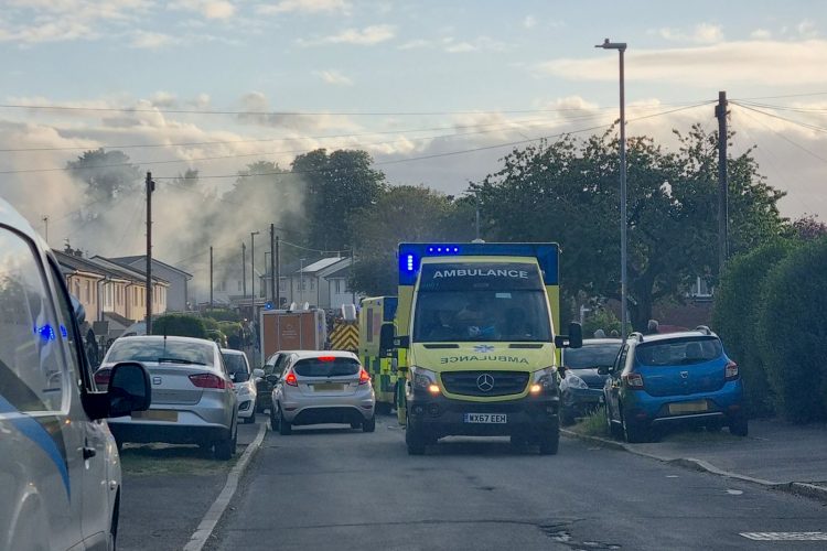 Smoke plume seen as two dozen firefighters battle serious blaze in Swindon
