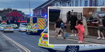 Woman screams “why did you stab my husband?” as two injured in Swindon disorder
