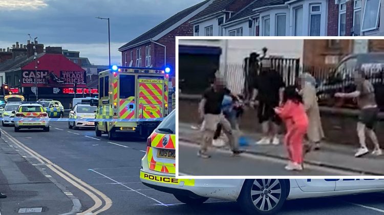 Woman screams “why did you stab my husband?” as two injured in Swindon disorder