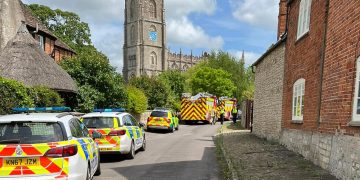 Stonemason rescued from Wiltshire church roof after building collapses on his leg