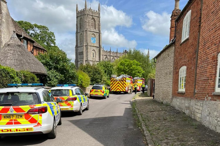 Stonemason rescued from Wiltshire church roof after building collapses on his leg