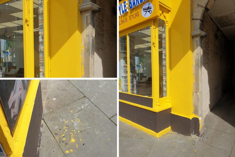 Council launch investigation as barber paints historic listed building bright yellow