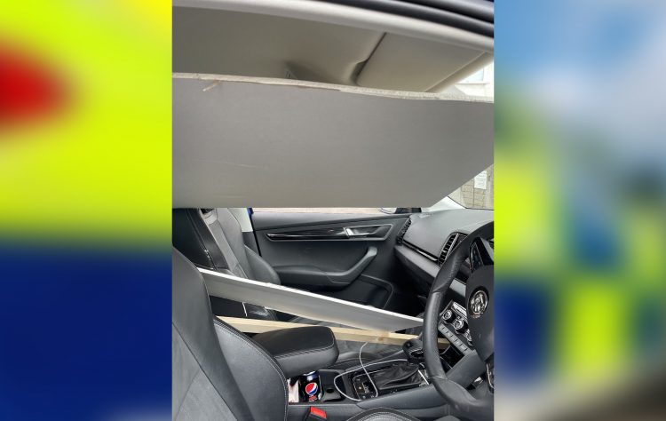 Police stop driver for loading car dangerously – with newborn baby passenger