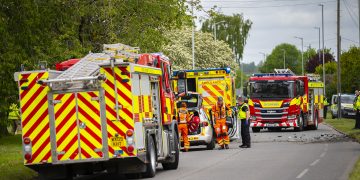 Chippenham road closed both ways as emergency service rush to head-on crash