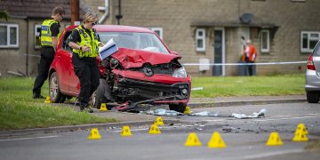 12 photos show police probing head-on smash in Chippenham as driver airlifted to hospital