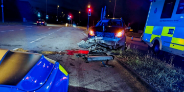 Driver arrested for being three times drink drive limit after Thamesdown Drive crash