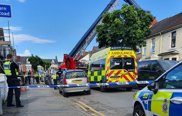 Road in central Swindon shut as emergency services attend serious house fire