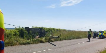 Wiltshire road closed ‘for some time’ after car wipes out telegraph pole