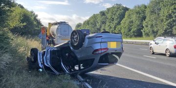 Police seized flipped vehicle on M4 – after investigation reveals ‘driver’ had no licence