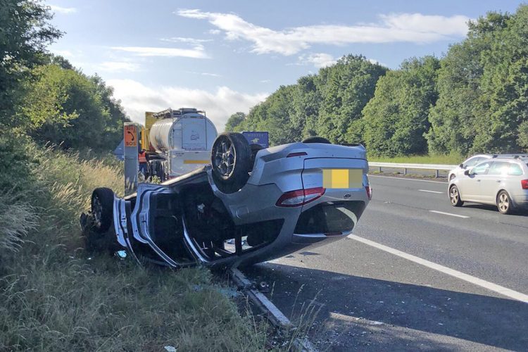 Police seized flipped vehicle on M4 – after investigation reveals ‘driver’ had no licence