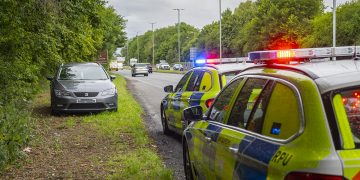 Two men arrested after stolen car driven wrong way down Great Western Way