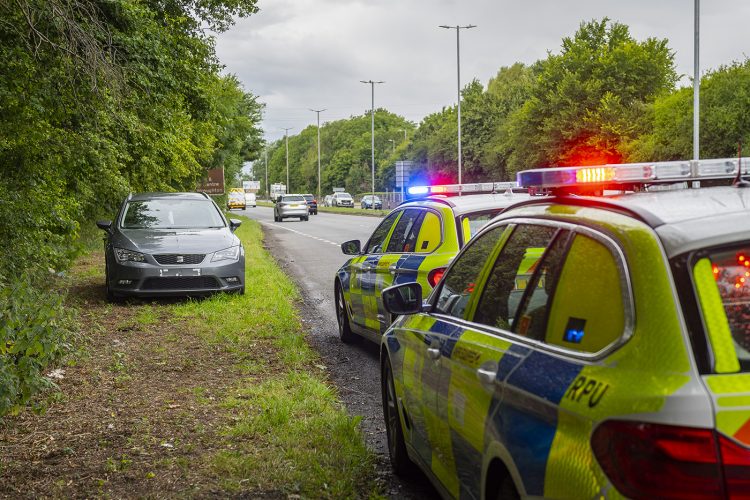 Two men arrested after stolen car driven wrong way down Great Western Way