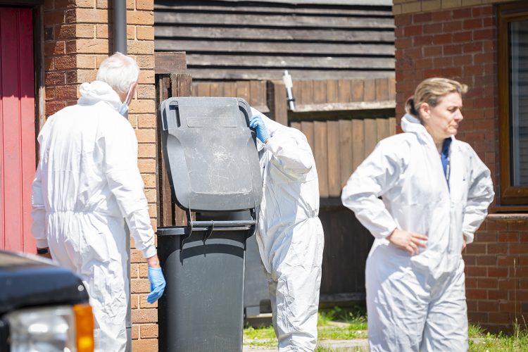 Man remains in custody on suspicion of woman’s murder as forensics search cars and bins