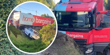 GALLERY: Photos show extent of Home Bargains lorry’s near miss with cottage on A338