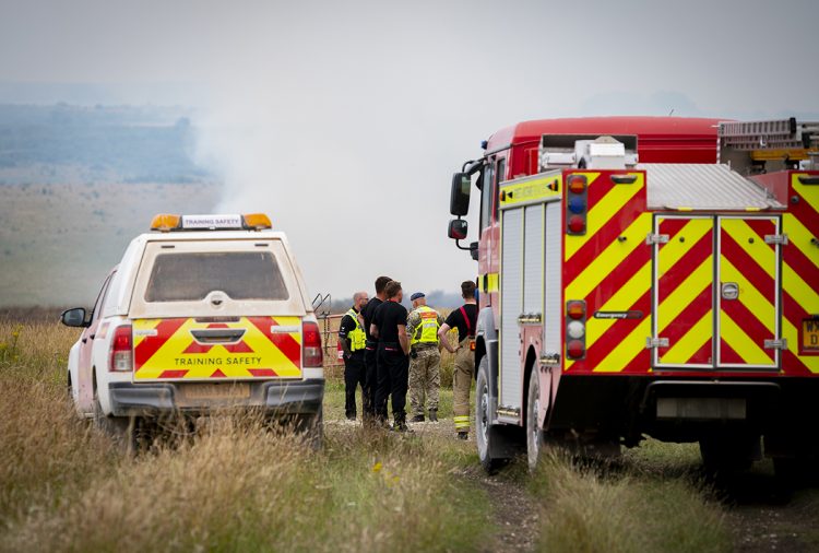 Public byway closed as FOUR huge wildfires continue to rage on Salisbury Plain