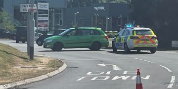 Delays on busy Swindon roundabout as crash leaves car facing wrong way