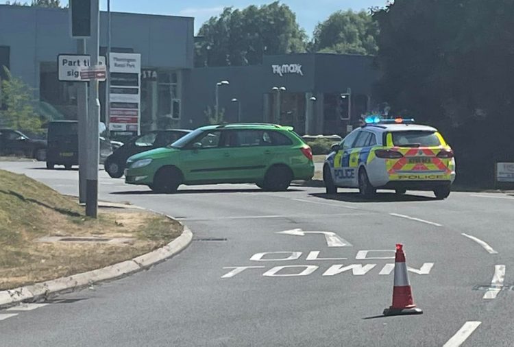 Delays on busy Swindon roundabout as crash leaves car facing wrong way