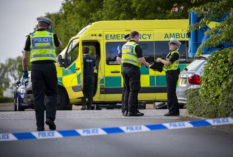 Emergency services block residential road in Swindon after serious crash