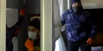 Caught orange-handed: CCTV captures men stealing jewellery worth £20K