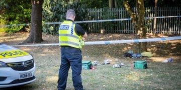 Man, 30s, rushed to hospital after stabbing at Swindon park as three arrested