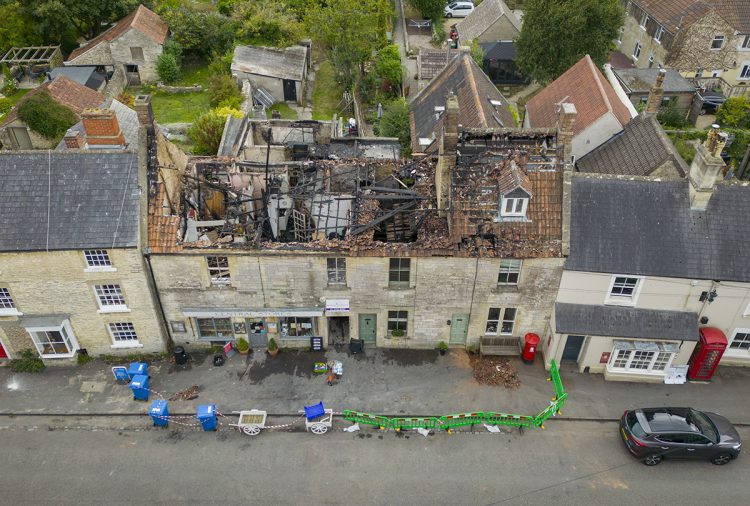 ‘Lifeline’ village shop gutted in blaze – but shopkeeper says the fire ‘won’t kill us off’