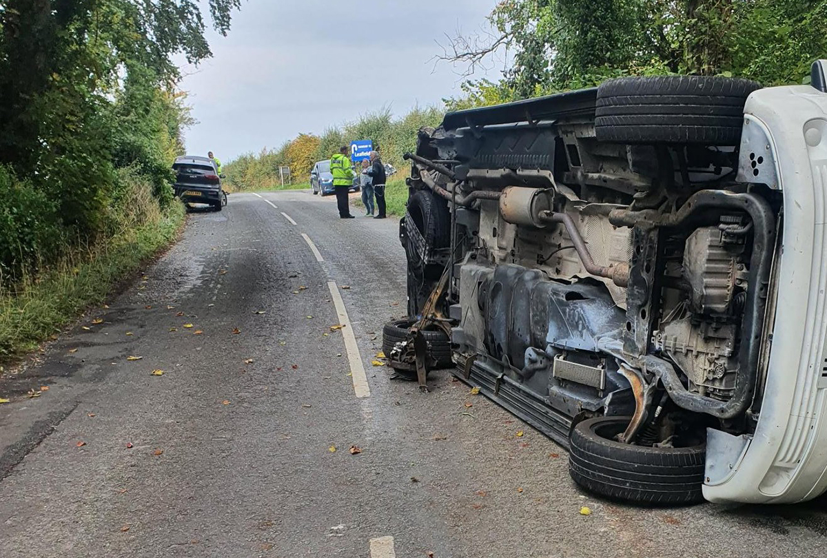 Dramatic pictures show aftermath of twovehicle crash near Chippenham