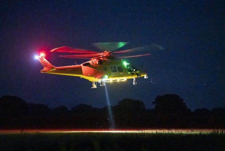 Air ambulance lands in Melksham after man reportedly falls from cottage roof
