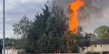 Firefighters called to Swindon housing estate as garden goes up in flames